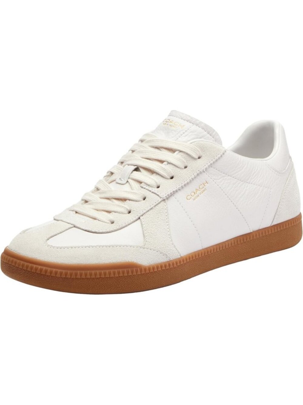 Coach Ellis Sneakers Women's Size 11 Optic White Suede Lace Up Low Top CAQ33